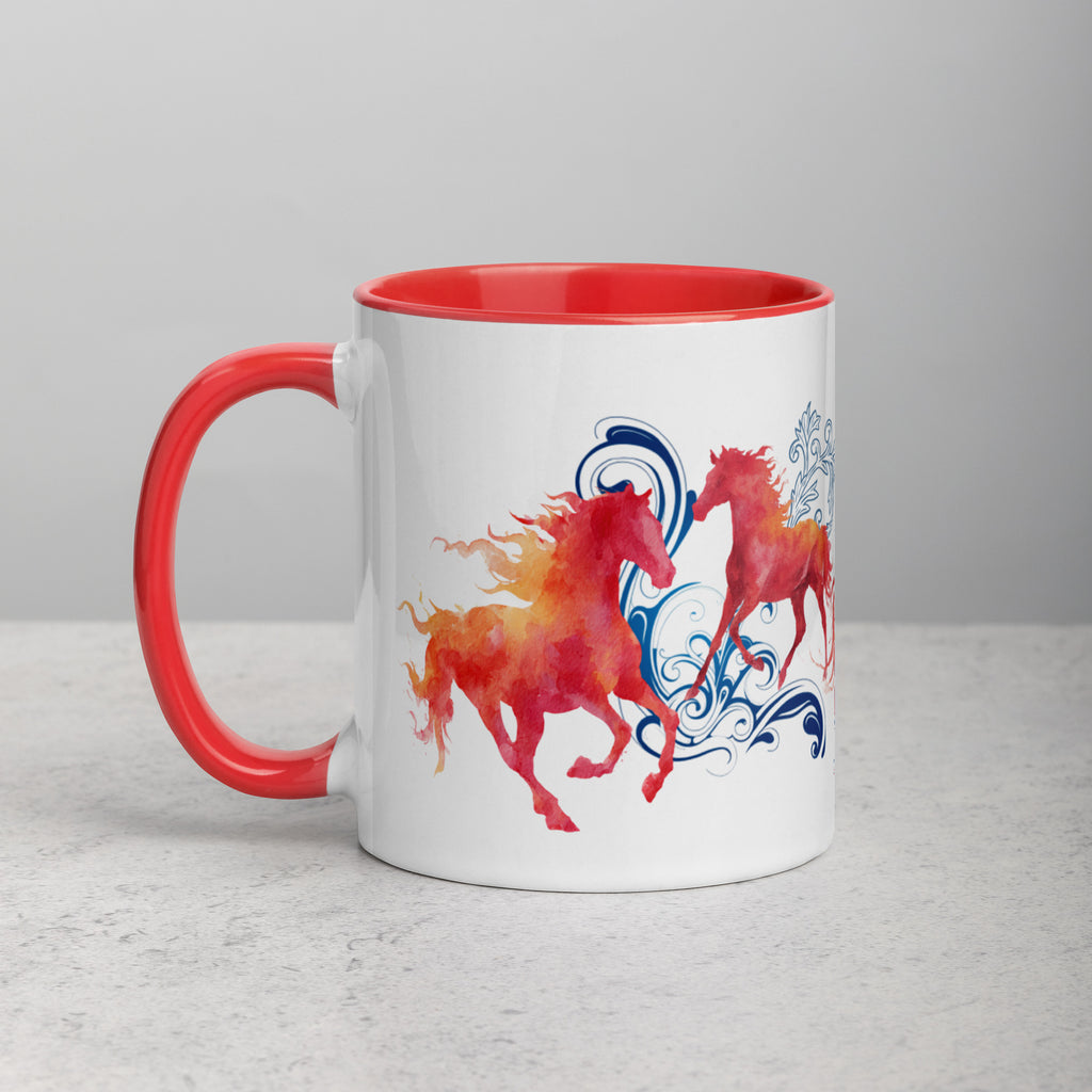 Custom White Ceramic Mug with Colour inside
